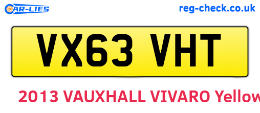 VX63VHT are the vehicle registration plates.