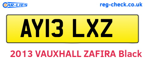 AY13LXZ are the vehicle registration plates.