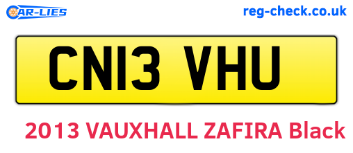 CN13VHU are the vehicle registration plates.