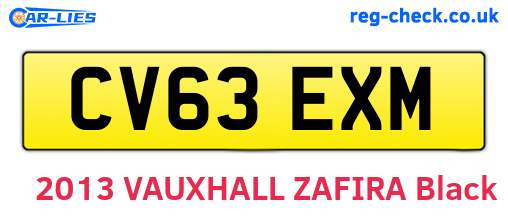 CV63EXM are the vehicle registration plates.