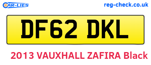 DF62DKL are the vehicle registration plates.