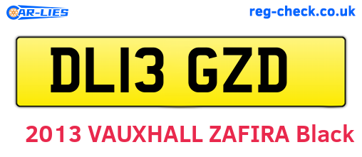 DL13GZD are the vehicle registration plates.