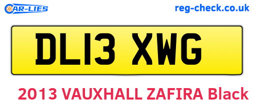 DL13XWG are the vehicle registration plates.