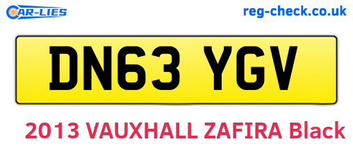 DN63YGV are the vehicle registration plates.