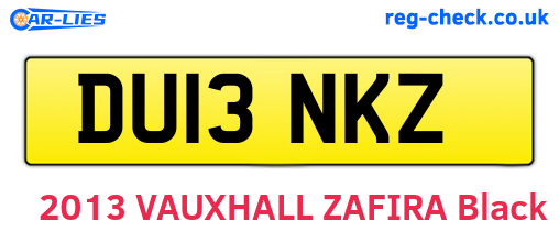 DU13NKZ are the vehicle registration plates.
