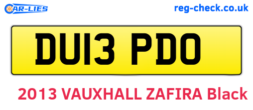 DU13PDO are the vehicle registration plates.