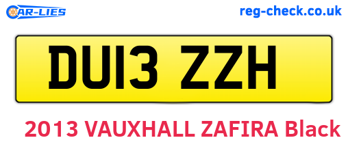 DU13ZZH are the vehicle registration plates.