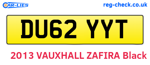 DU62YYT are the vehicle registration plates.