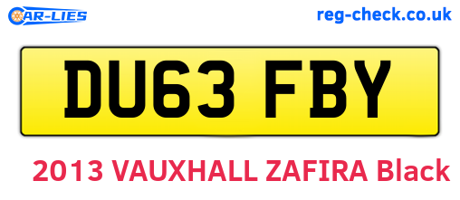 DU63FBY are the vehicle registration plates.