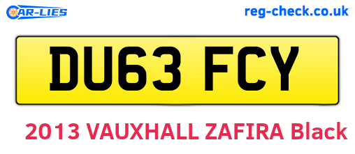 DU63FCY are the vehicle registration plates.