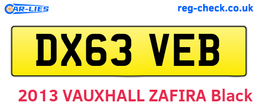 DX63VEB are the vehicle registration plates.