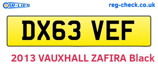 DX63VEF are the vehicle registration plates.