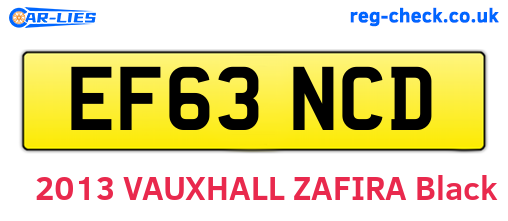 EF63NCD are the vehicle registration plates.