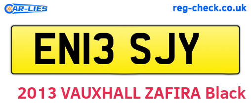 EN13SJY are the vehicle registration plates.