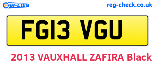 FG13VGU are the vehicle registration plates.