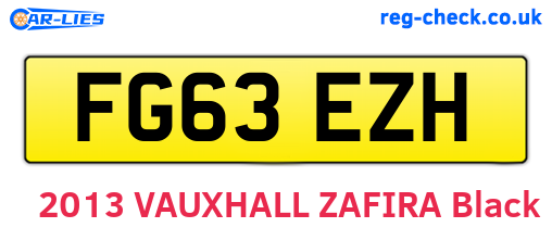FG63EZH are the vehicle registration plates.
