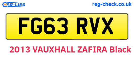 FG63RVX are the vehicle registration plates.