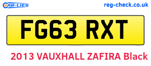 FG63RXT are the vehicle registration plates.