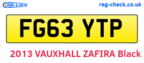 FG63YTP are the vehicle registration plates.