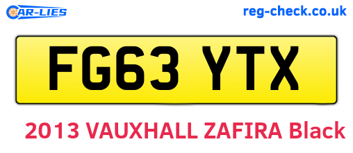FG63YTX are the vehicle registration plates.