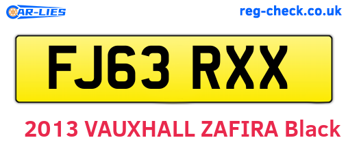 FJ63RXX are the vehicle registration plates.
