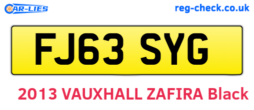 FJ63SYG are the vehicle registration plates.