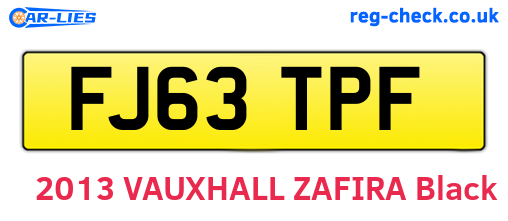 FJ63TPF are the vehicle registration plates.