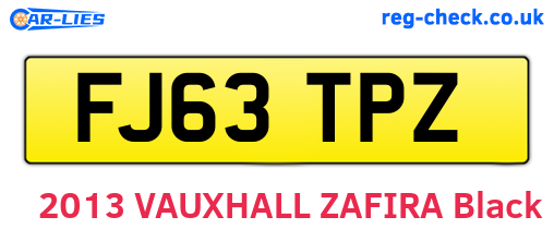 FJ63TPZ are the vehicle registration plates.