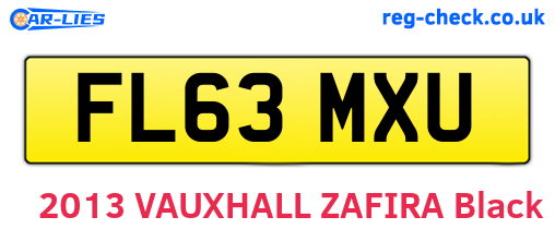 FL63MXU are the vehicle registration plates.