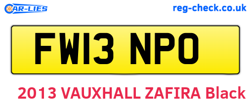 FW13NPO are the vehicle registration plates.