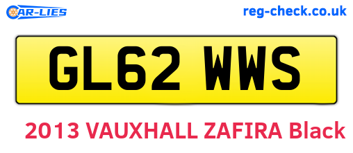 GL62WWS are the vehicle registration plates.
