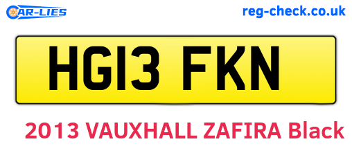 HG13FKN are the vehicle registration plates.