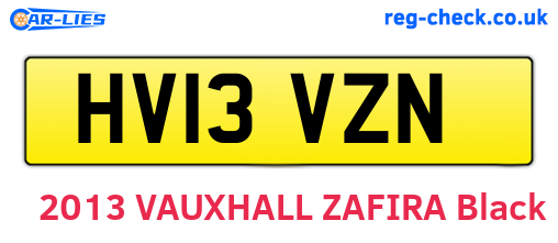 HV13VZN are the vehicle registration plates.