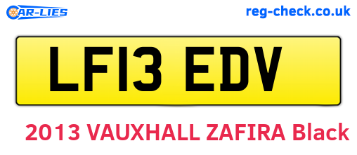 LF13EDV are the vehicle registration plates.