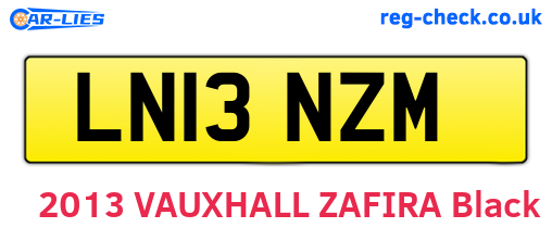 LN13NZM are the vehicle registration plates.