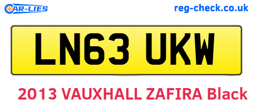 LN63UKW are the vehicle registration plates.