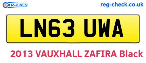 LN63UWA are the vehicle registration plates.