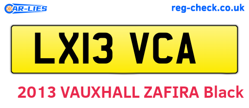 LX13VCA are the vehicle registration plates.