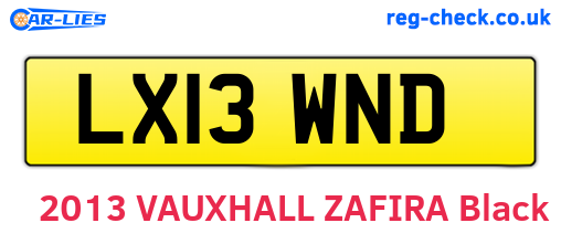 LX13WND are the vehicle registration plates.