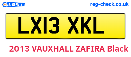 LX13XKL are the vehicle registration plates.
