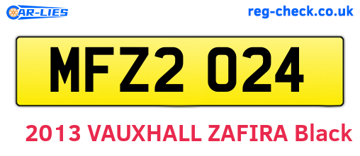 MFZ2024 are the vehicle registration plates.