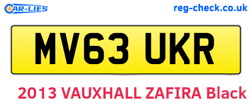 MV63UKR are the vehicle registration plates.