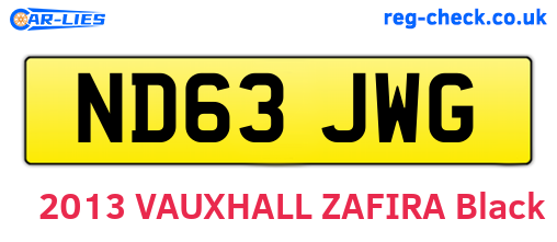 ND63JWG are the vehicle registration plates.