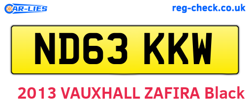 ND63KKW are the vehicle registration plates.