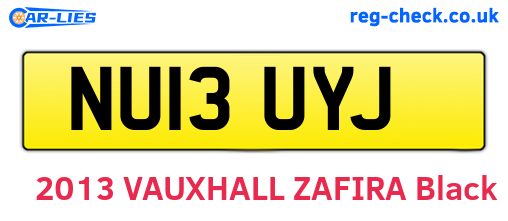 NU13UYJ are the vehicle registration plates.