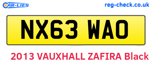NX63WAO are the vehicle registration plates.