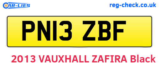 PN13ZBF are the vehicle registration plates.
