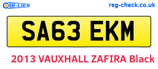 SA63EKM are the vehicle registration plates.
