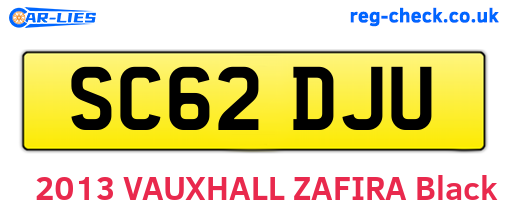 SC62DJU are the vehicle registration plates.