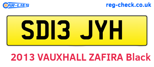 SD13JYH are the vehicle registration plates.
